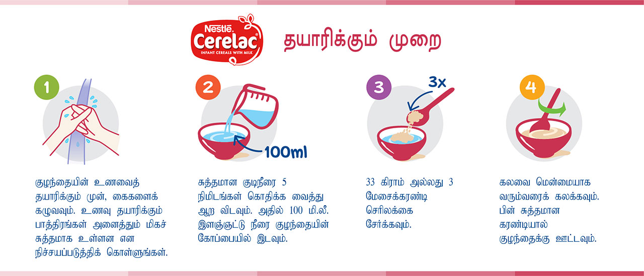 CERELAC MIX FRUITS Preparation in Tamil