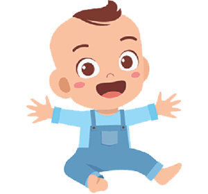 A joyful baby boy.