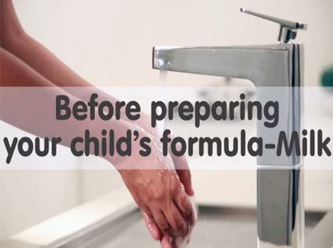 Before preparing your Child's formula milk